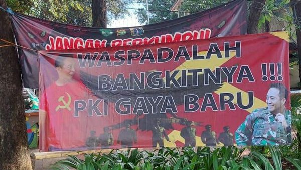 Spanduk Jenderal Andika Perkasa “Panglima PKI” yang Muncul di Jakarta Viral di Medsos
