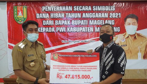PWI Magelang Terima Dana Hibah dari Pemkab Senilai Rp 47,8 Juta