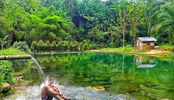 Menikmati Sejuknya Pemandian Pulau Batu di Bah Kapul, Pematangsiantar