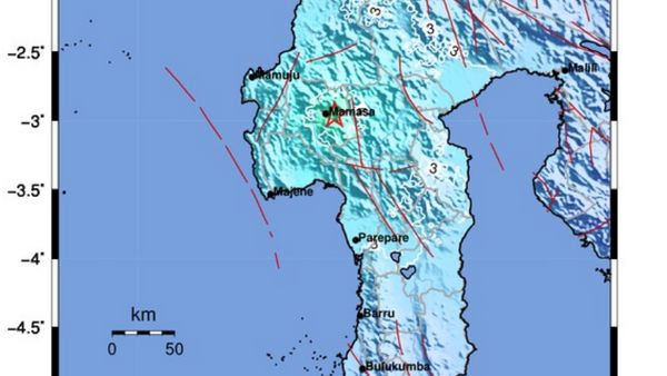 Tengah Malam Tadi, Gempa Bumi Guncang Kabupaten Mamasa, Getaran Kuat Tapi Enggak Bikin Panik