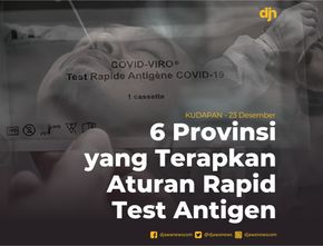 6 Provinsi yang Terapkan Aturan Rapid Test Antigen
