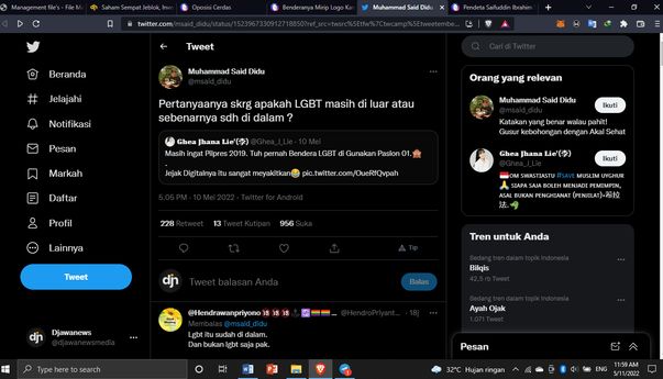 Said Didu: “Apakah LGBT Masih di Luar atau Sudah di Dalam?”, Respon Soal Bendera Kampanye Jokowi