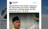 Viral Foto Munarman Sudah Disuntik Vaksin Adalah Hoaks