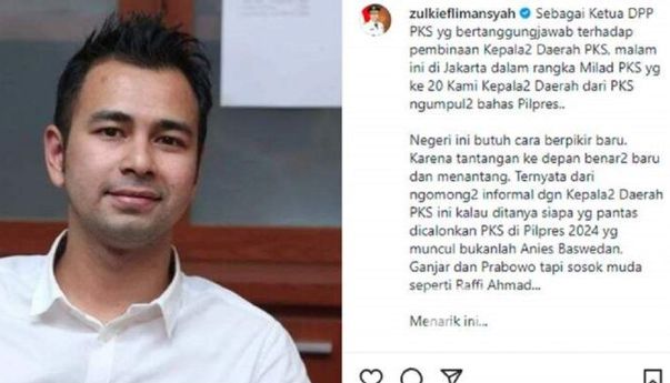 Membagongkan! PKS Punya Niat Usung Raffi Ahmad di Pemilu 2024?