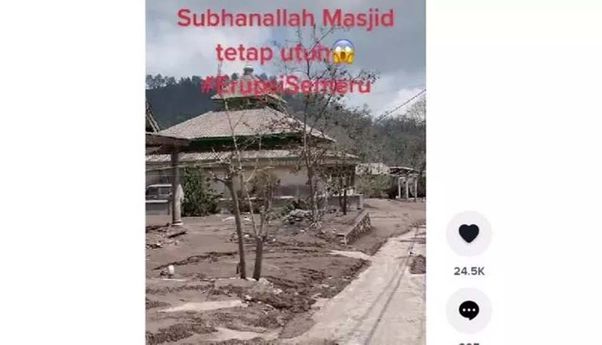 Mukjizat! Masji di Lereng Gunung Semeru Utuh Tak Tergores Sedikitpun, Netizen: “Subhanallah Allahu Akbaaar”