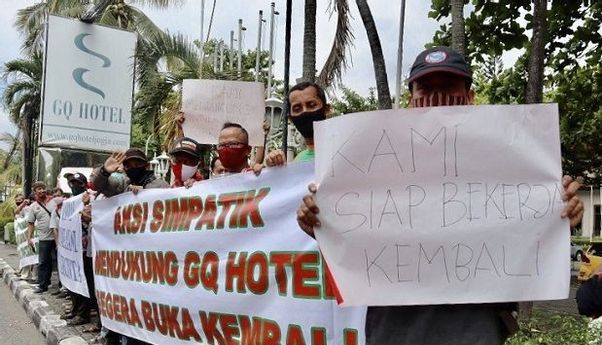 Terbaru: Lama Nganggur, Pekerja GQ Hotel Yogyakarta Gelar Aksi