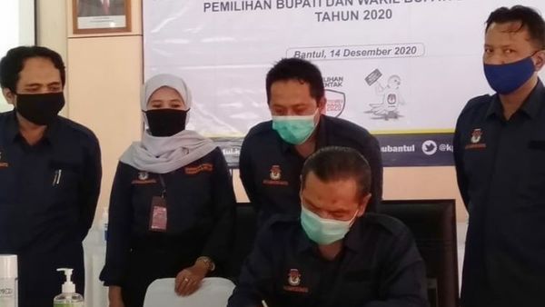 Hasil Rekapitulasi Suara KPU: Abdul Halim Muslih-Joko Purnomo Unggul dari Petahana di Pilkada Bantul 2020